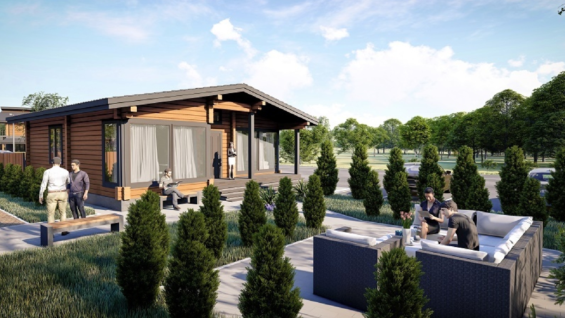 Задний двор дома