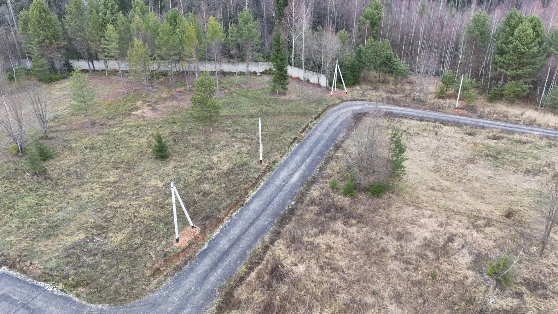 Вид сверху на поселок