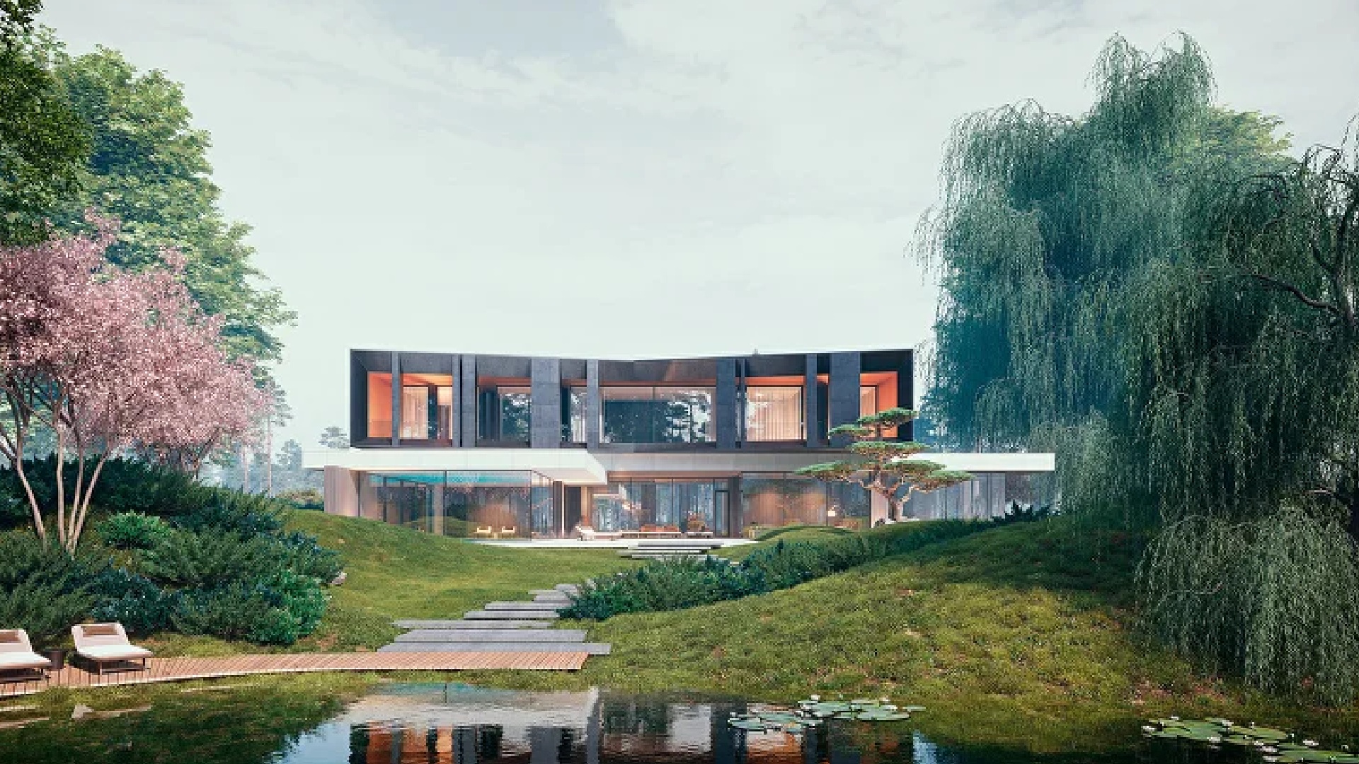 Дом у пруда