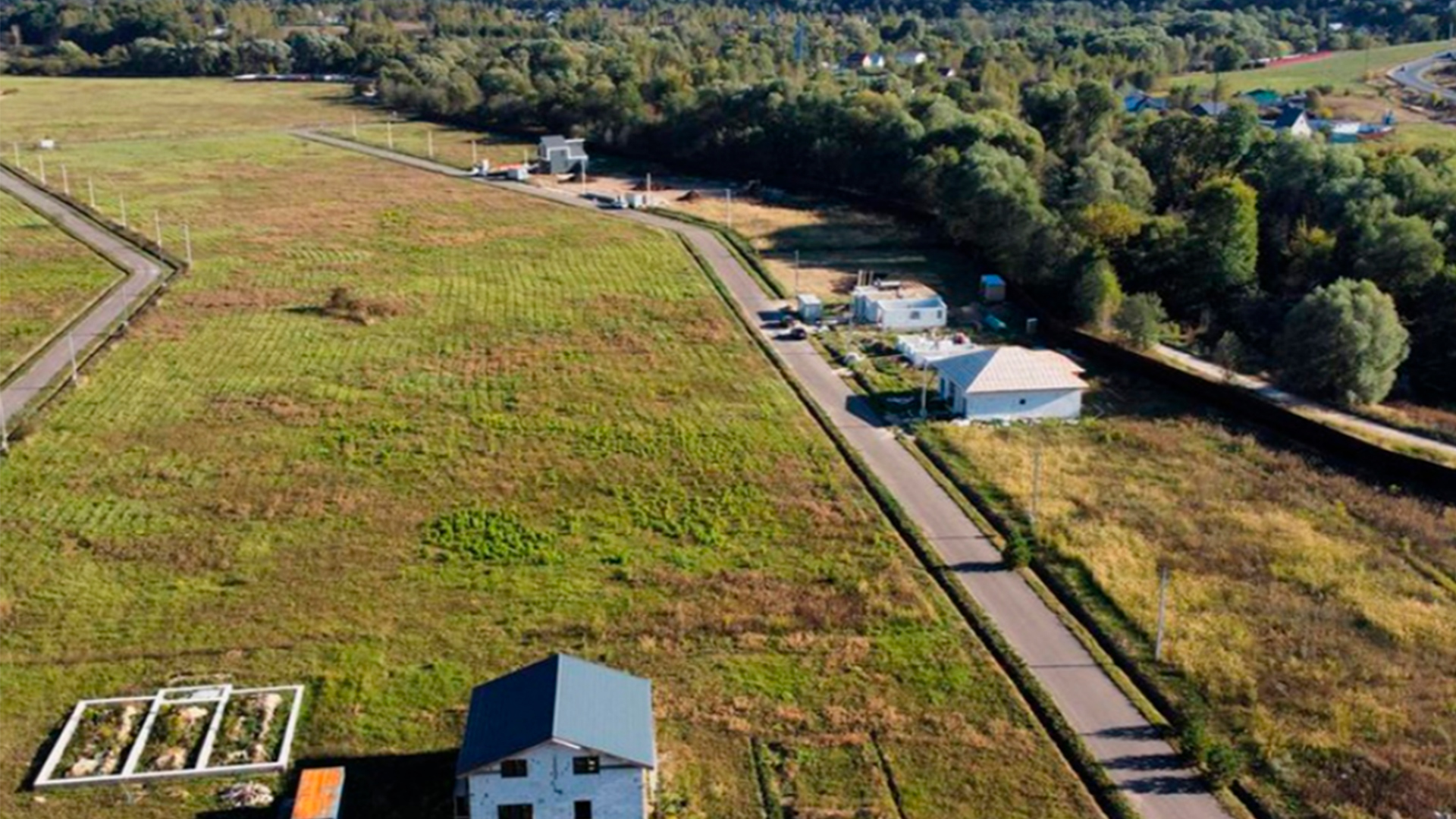 Коттеджный посёлок вид сверху