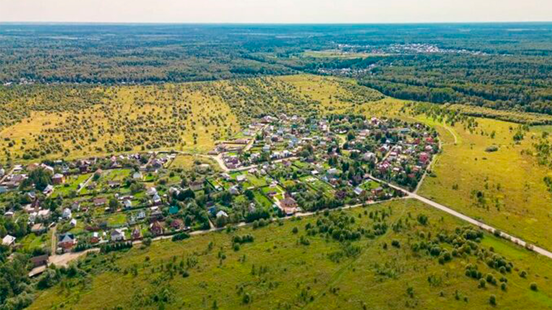 Коттеджный посёлок вид сверху