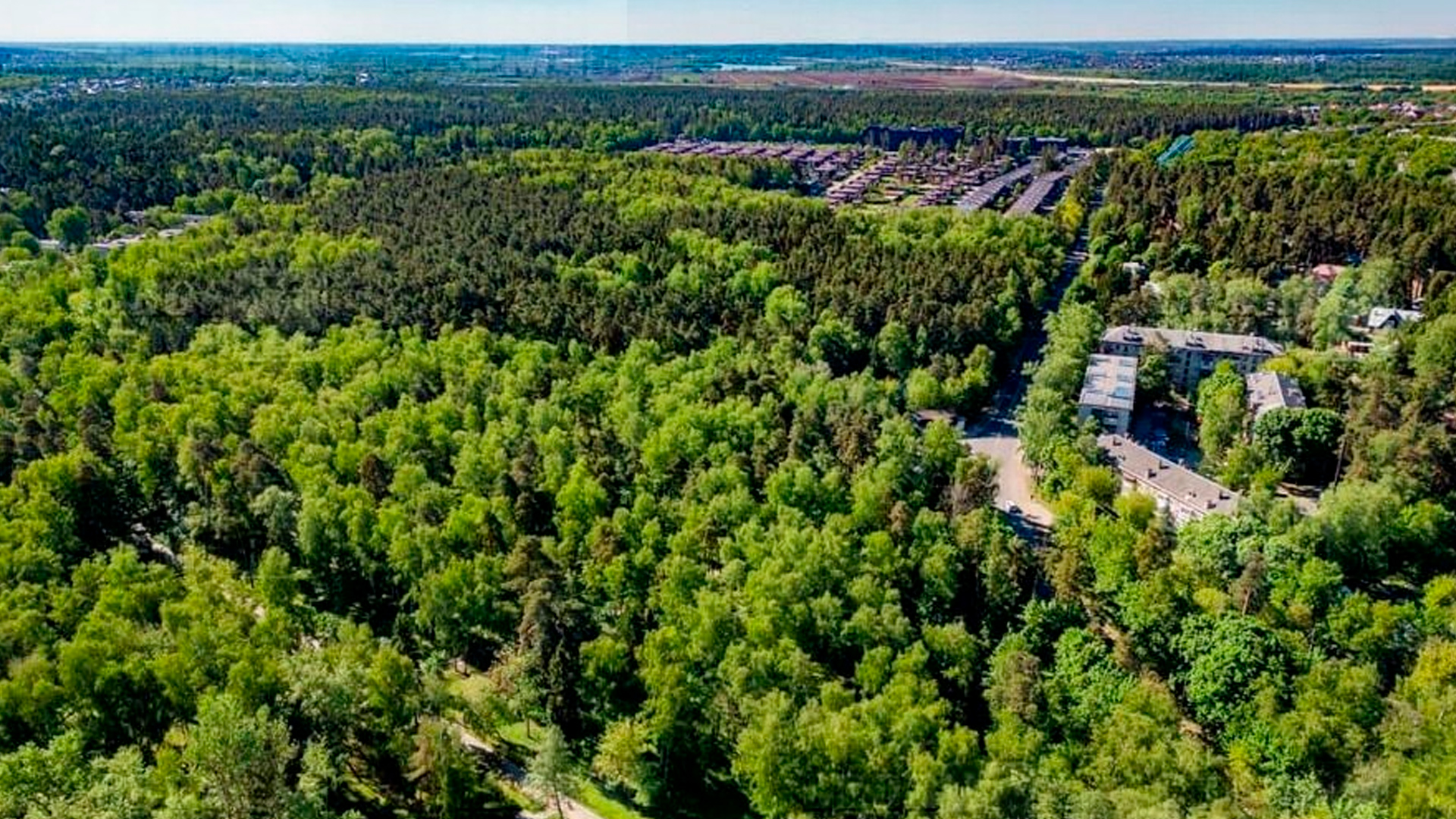 Коттеджный посёлок вид сверху