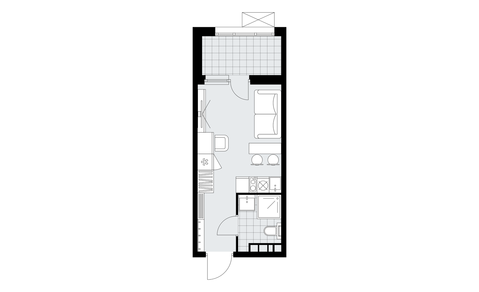 Планировка: Студия, 20.7 м², №136614