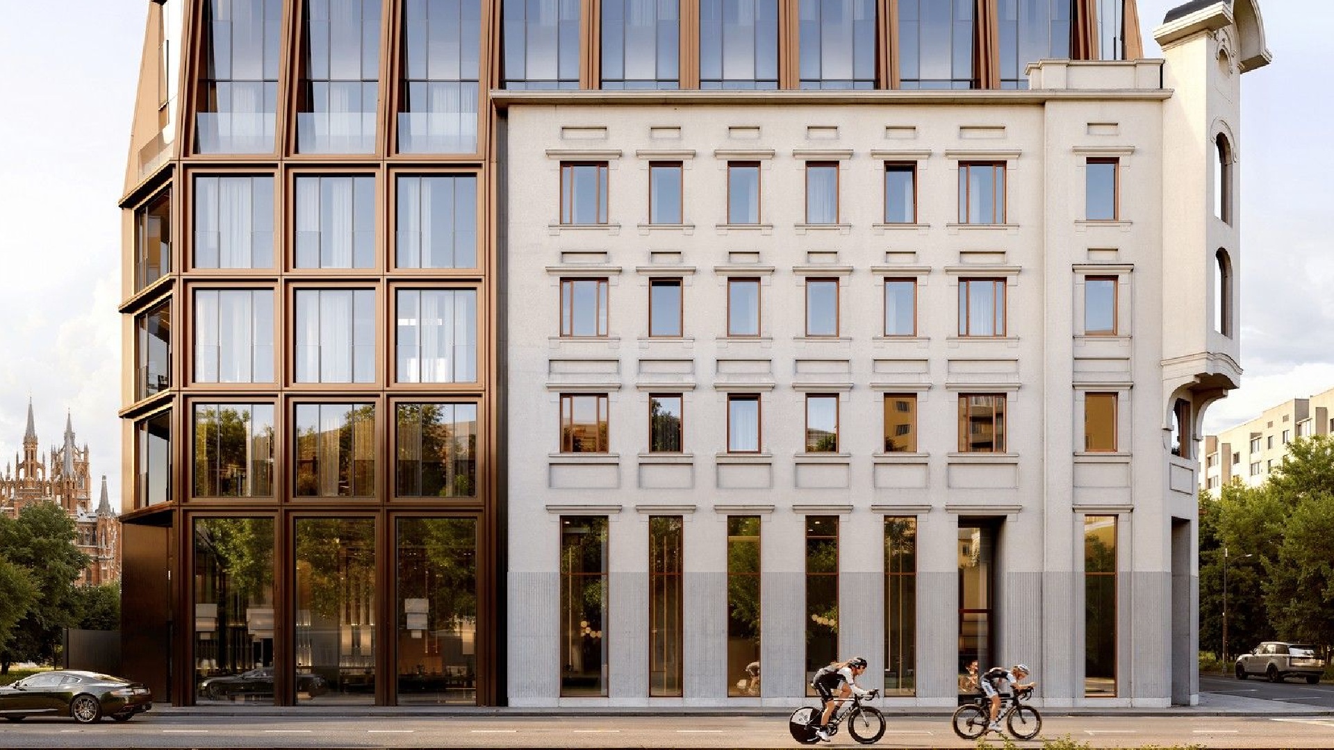 Фасад с остеклением