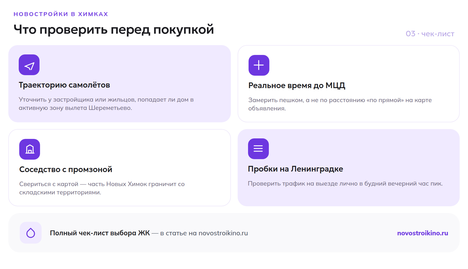 Чек-лист из четырёх проверок для покупки новостройки в Химках: авиашум, транспорт, промзона, пробки