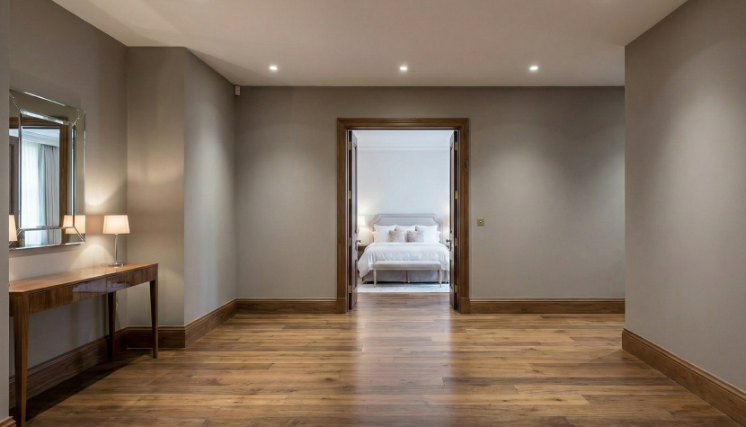Большой коридор и маленькая спальня