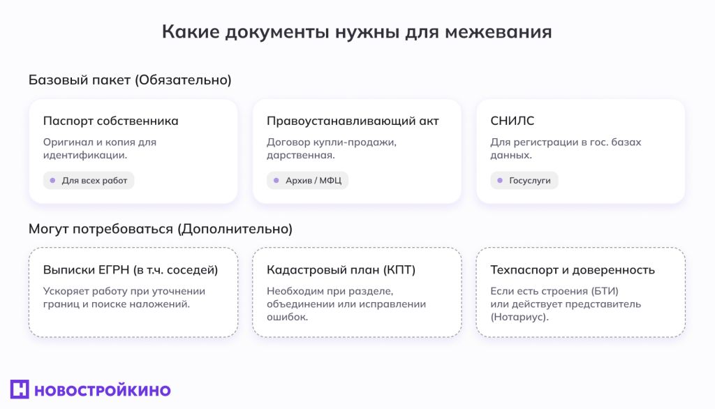Инфографика: какие документы нужны для межевания какие документы нужны для межевания
