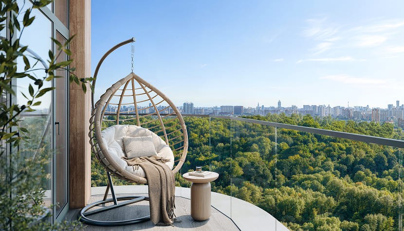 Рендер балкона в квартире