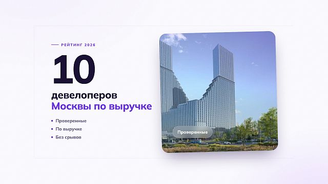Топ-10 девелоперов Москвы по выручке