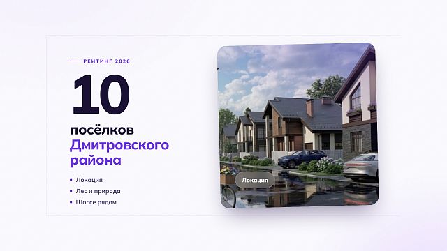 10 лучших коттеджных поселков Дмитровского района: рейтинг 2026
