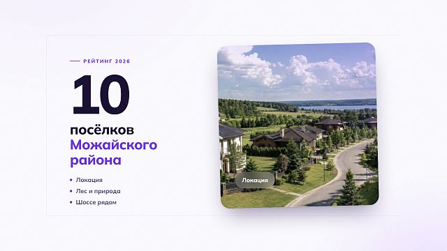 10 лучших коттеджных поселков Можайского района: рейтинг 2026
