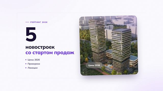 Топ-5 новостроек Москвы со стартом продаж в 2025